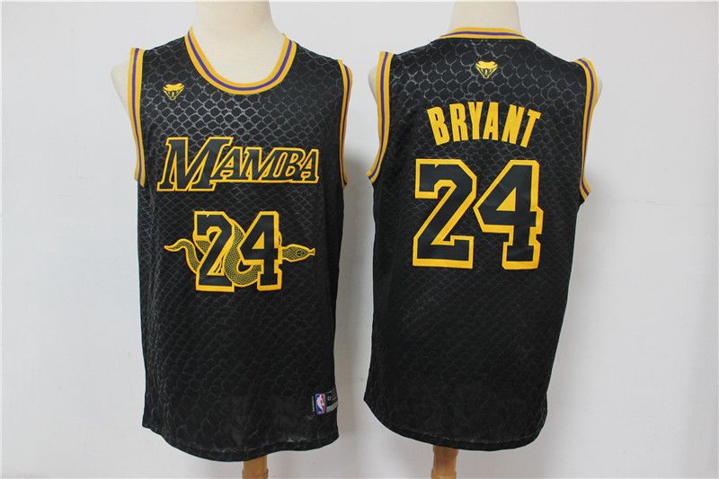 Men Los Angeles Lakers 24 Bryant Black Souvenir Limited Edition NBA Jersey
